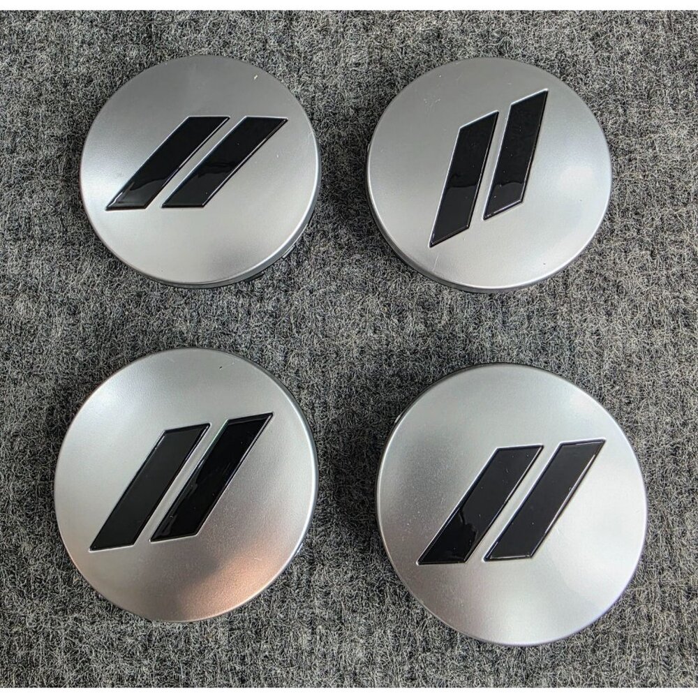 Set Of 4 Dodge Charger Challenger Wheel Center Caps 6CZ27TRMAA Silver & Black